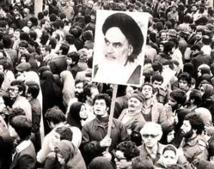 Supporters-of-the-leader-and-founder-of-the-Islamic-revolution-Ayatollah-Khomeini-hold